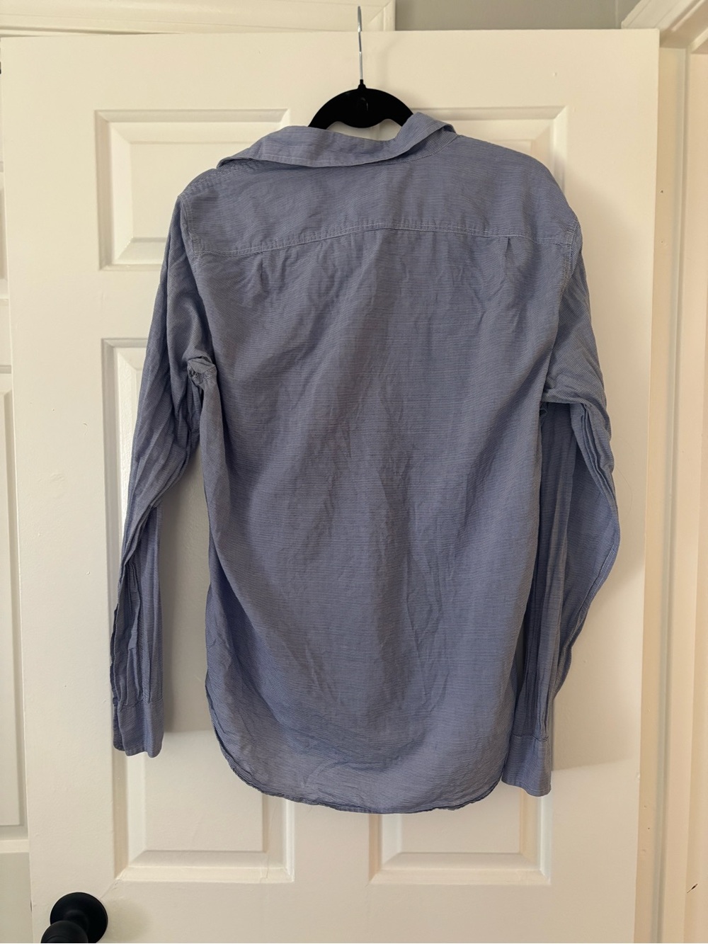 J. Crew Striped Light Blue Chambray Shirt - 100% Cotton - Size M - Picture 6 of 6